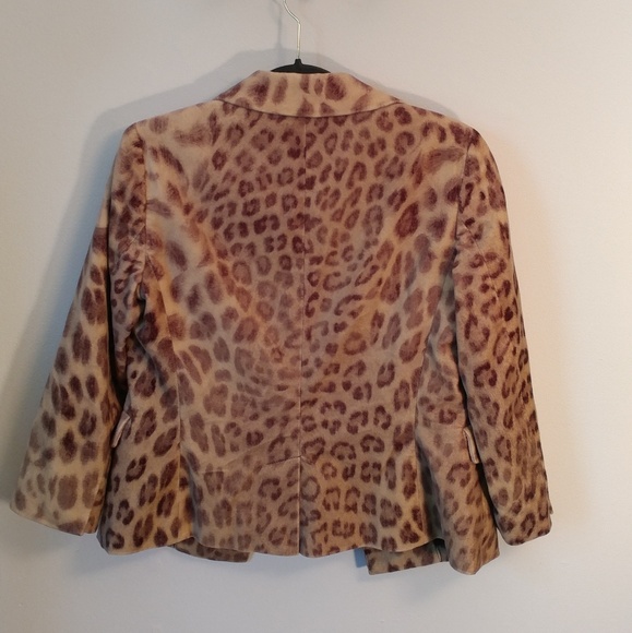 Talbots leopard print blazer Size 4p - Picture 3 of 7